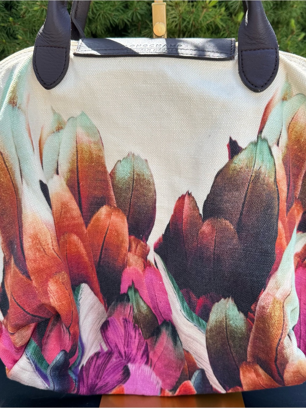 Longchamp Women's FeatherCanvas Tote Bag - Multi - Picture 6 of 8